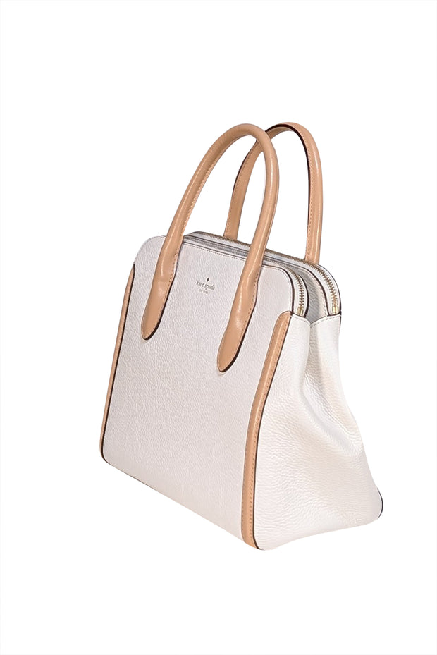 Kate Spade - Ivory & Beige Leather Handbag - Current Boutique