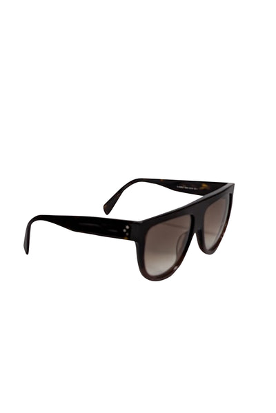 Celine - Dark Brown Tortoise Oversized Sunglasses - Current Boutique