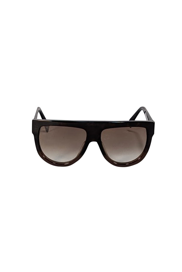 Celine - Dark Brown Tortoise Oversized Sunglasses - Current Boutique
