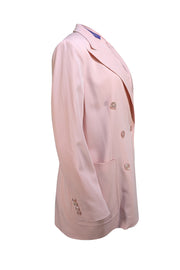 Ralph Lauren - Pastel Pink Wool Double Breasted Blazer Sz 8