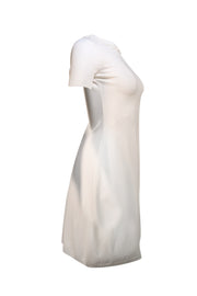 Valentino - White Knit Short Sleeve Bodycon Dress Sz S