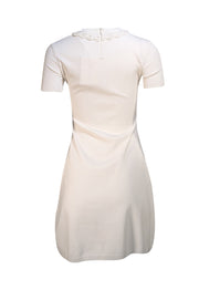 Valentino - White Knit Short Sleeve Bodycon Dress Sz S
