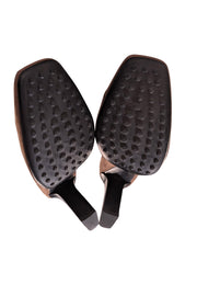 Tod's - Brown Suede Loafer Toe Heels Sz 7.5