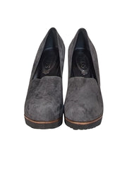 Tod's - Grey Suede Platform Heels Sz 8