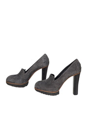 Tod's - Grey Suede Platform Heels Sz 8
