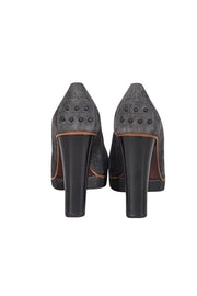 Tod's - Grey Suede Platform Heels Sz 8