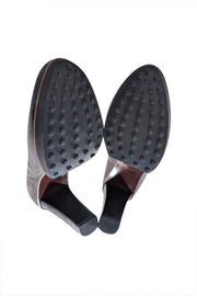 Tod's - Grey Suede Platform Heels Sz 8