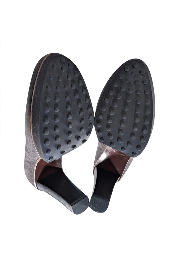 Tod's - Grey Suede Platform Heels Sz 8