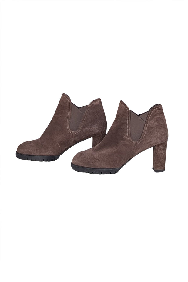 Stuart Weitzman - Brown Suede Short Booties Sz 7.5