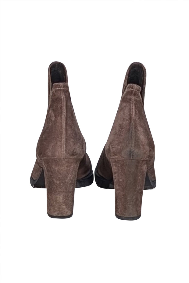 Stuart Weitzman - Brown Suede Short Booties Sz 7.5