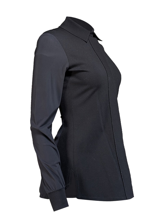 Marie Saint Pierre - Black Collared Jacket Sz 0 - Current Boutique