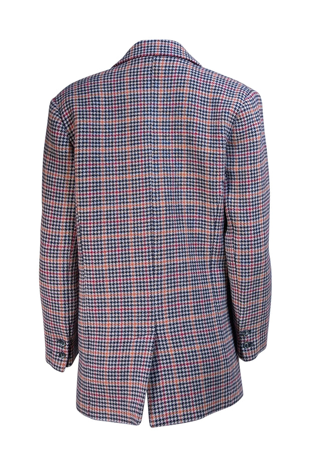 Rouje - Beige Multi Houndstooth Wool Blend Blazer Jacket Sz 4