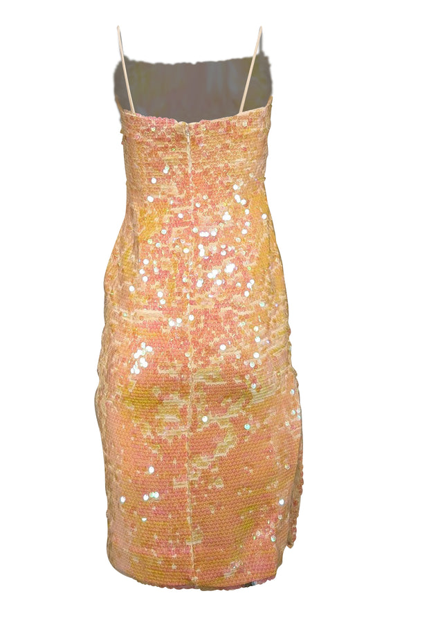 Milly - Ivory & Iridescent Sequin Sleeveless Dress Sz 0 - Current Boutique