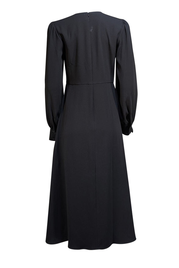 Officine Générale - Black Puff Sleeve "Sully" Midi Dress Sz 6 - Current Boutique
