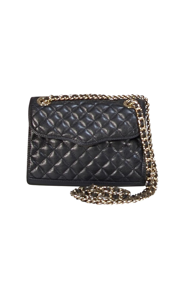 Rebecca Minkoff - Black Quilted Leather Adjustable Chain Strap Crossbody Bag