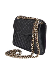 Rebecca Minkoff - Black Quilted Leather Adjustable Chain Strap Crossbody Bag