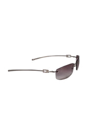 Gucci - Silver Ombre Lens Frameless Sunglasses - Current Boutique