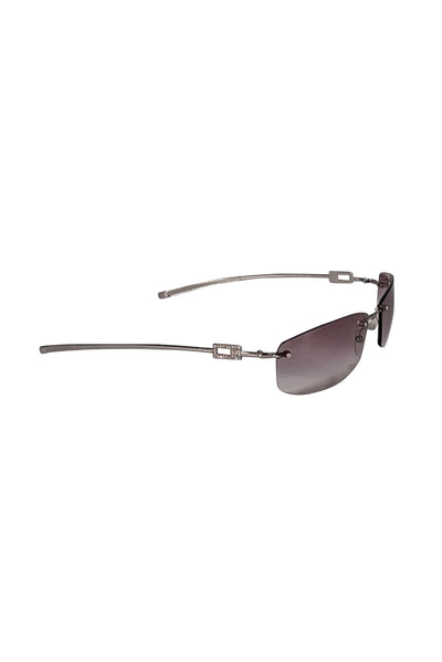 Gucci - Silver Ombre Lens Frameless Sunglasses - Current Boutique