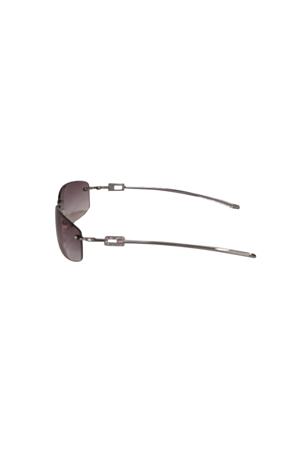 Gucci - Silver Ombre Lens Frameless Sunglasses - Current Boutique