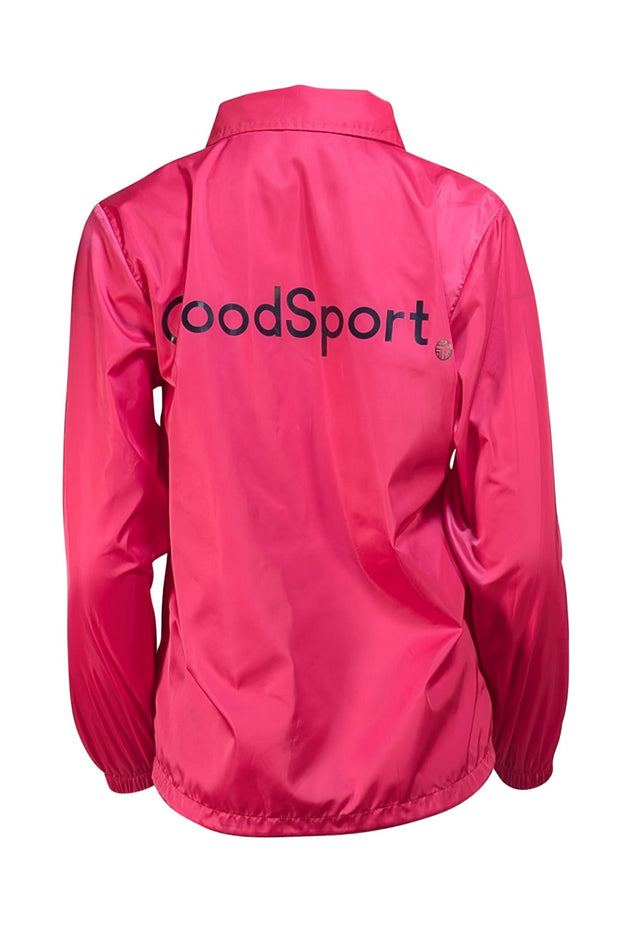 Tory Burch - Hot Pink Waterproof Satin Jacket Sz XS - Current Boutique
