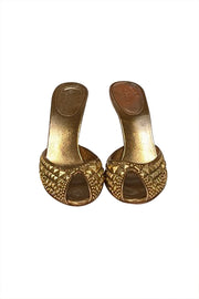 Gucci - Gold Studded Mule Heels Sz 8.5