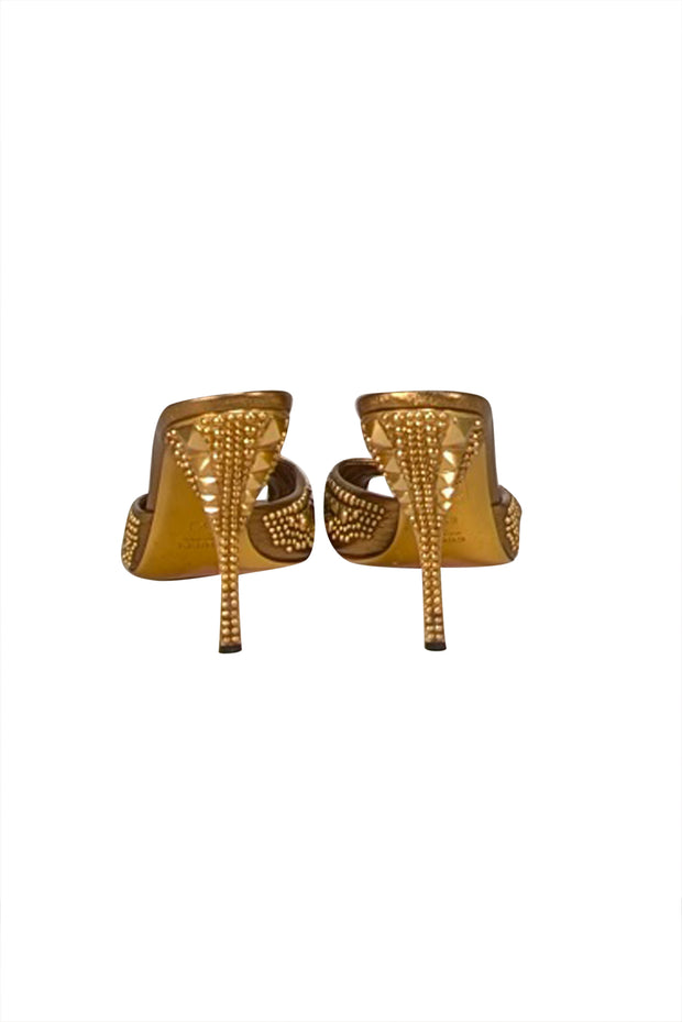 Gucci - Gold Studded Mule Heels Sz 8.5