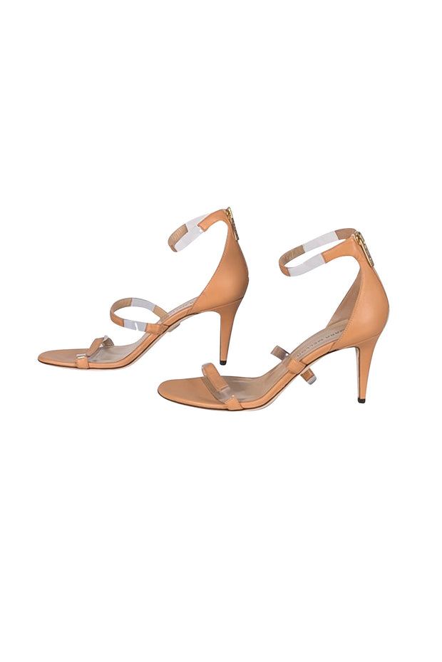 Tamara Mellon - Beige Strappy Transparent Strap Detail Heel Sz 8.5