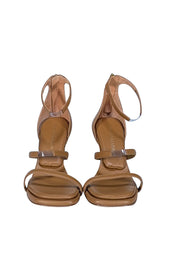 Tamara Mellon - Tan Leather Wedge Sandals Sz 8.5