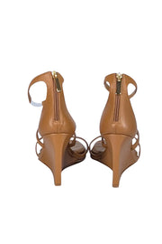 Tamara Mellon - Tan Leather Wedge Sandals Sz 8.5