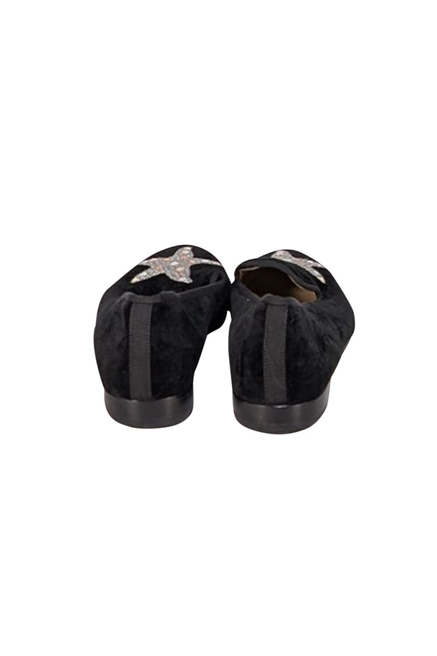 Stubbs & Wootton - Black Velvet Starfish Flats Sz 7 - Current Boutique