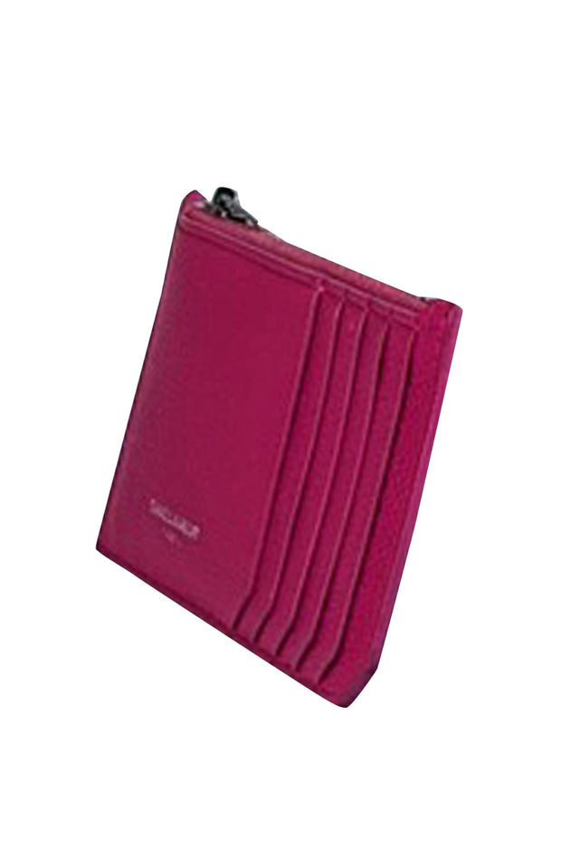 Yves Saint Laurent - Bubblegum Pink Fragments Zip Card Case - Current Boutique