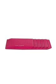 Yves Saint Laurent - Bubblegum Pink Fragments Zip Card Case - Current Boutique