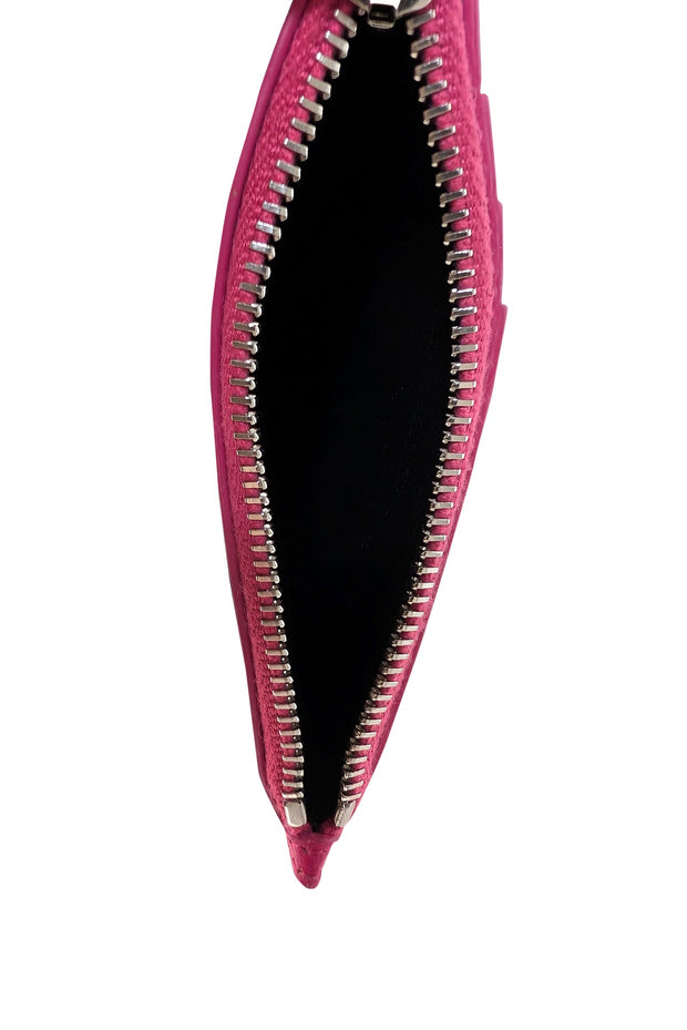 Yves Saint Laurent - Bubblegum Pink Fragments Zip Card Case - Current Boutique