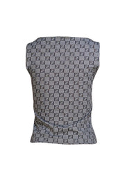 Fendi - Grey Monogram Print Tank Top Sz 4 - Current Boutique