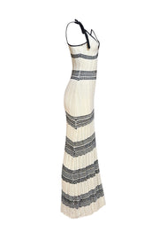 Ramy Brook - Ivory & Black Crochet Knit Sleeveless Maxi Dress Sz S - Current Boutique