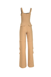 Amanda Uprichard - Beige "Frida" Sleeveless Jumpsuit Sz S - Current Boutique