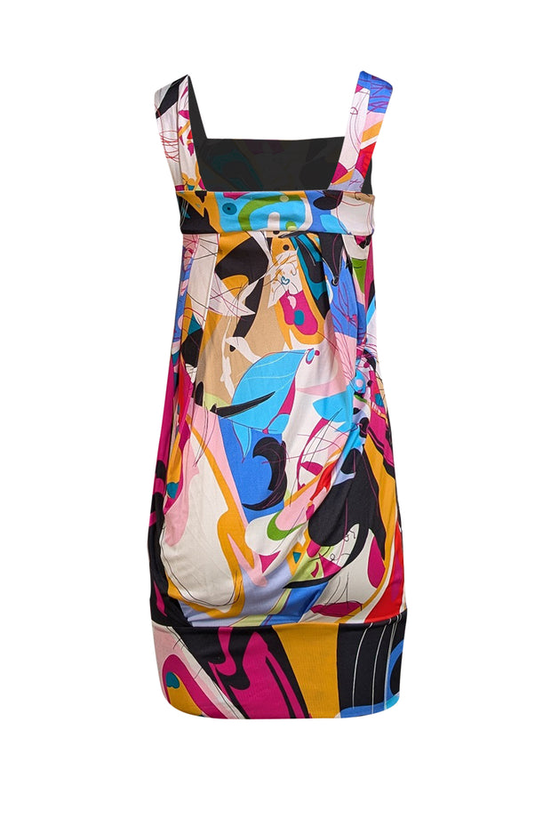 Diane von Furstenberg - White, Pink, & Multi Color Print Sleeveless Dress Sz 4 - Current Boutique