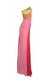 Staud - Multicolor Colorblock "Serena" On Sleeve Maxi Dress Sz S