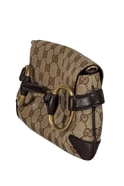 Gucci - Brown Monogram Horesbit Mini Bag