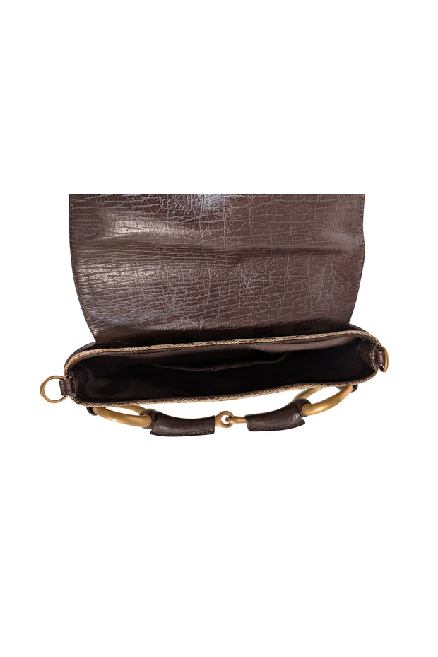 Gucci - Brown Monogram Horesbit Mini Bag