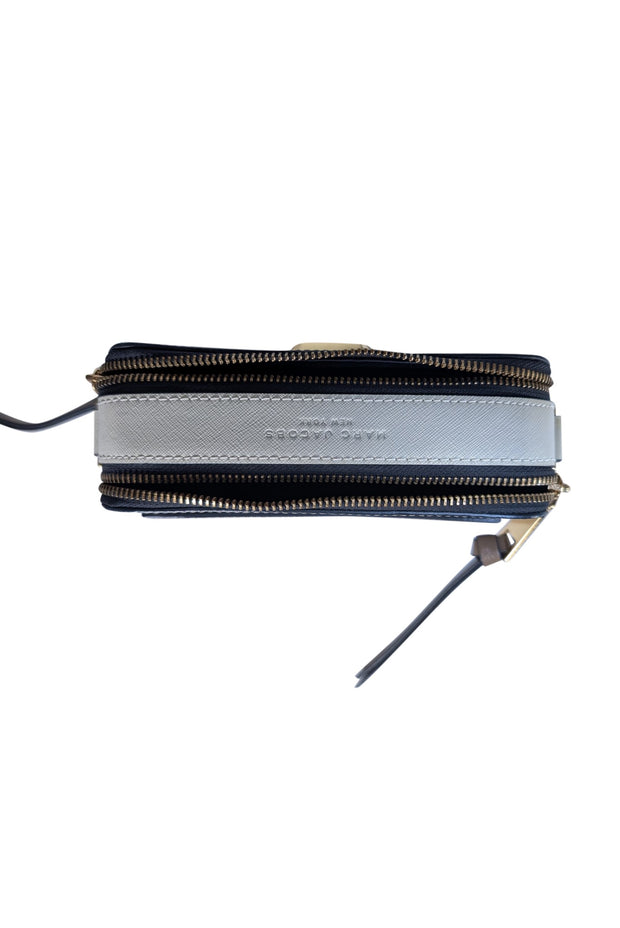 Marc Jacobs - Dark Beige Saffiano Leather "Snapshot" Crossbody Bag - Current Boutique