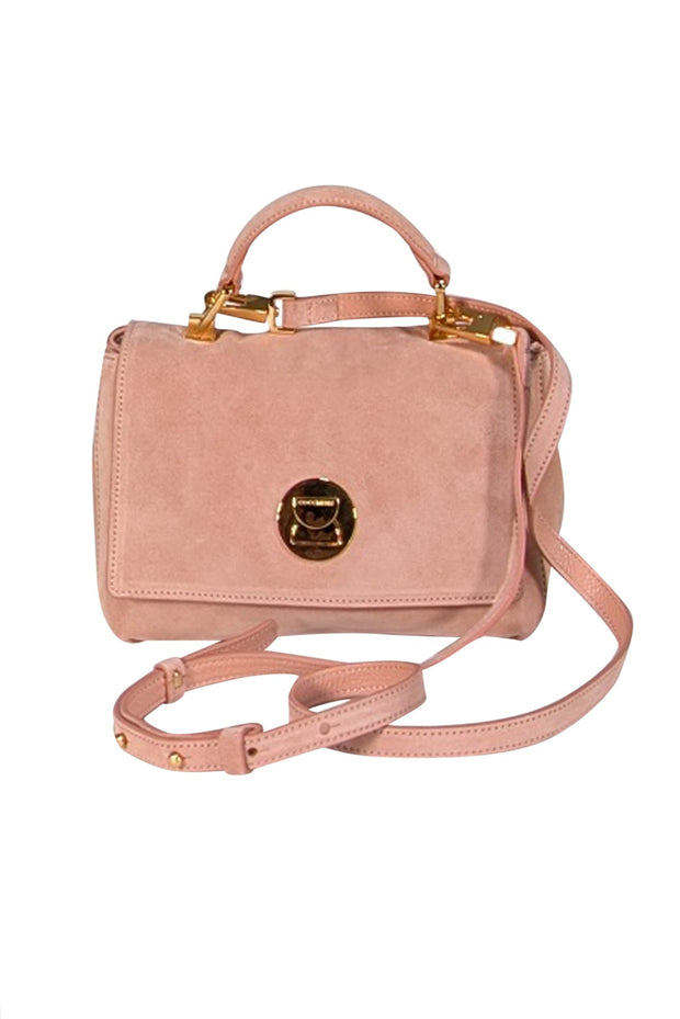 Coccinelle - Pink Suede Satchel Bag