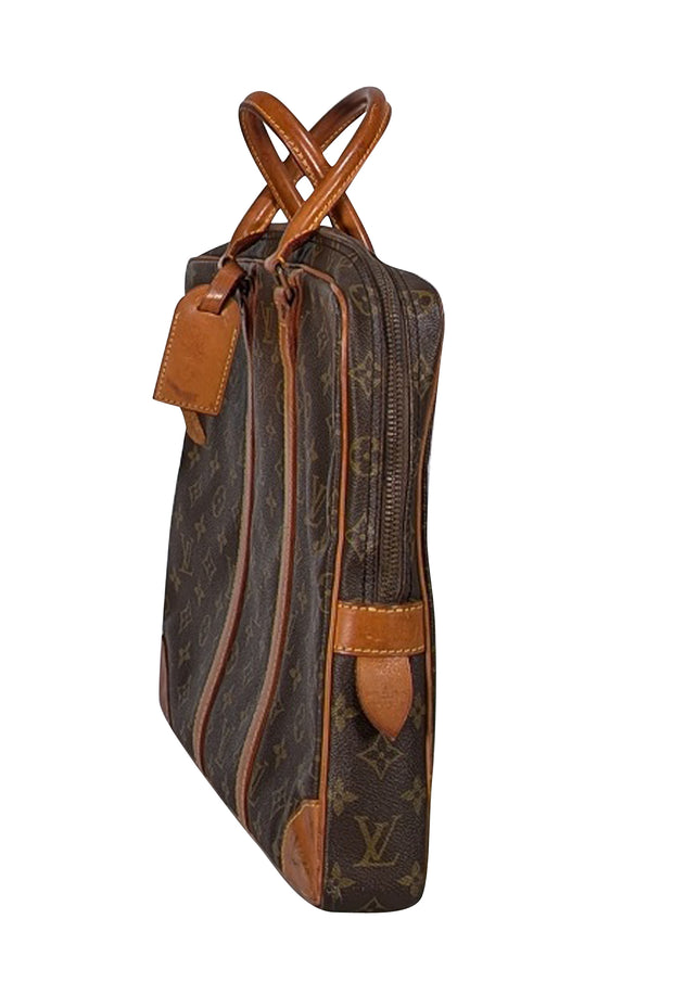 Louis Vuitton - Brown Monogram Logo Briefcase - Current Boutique