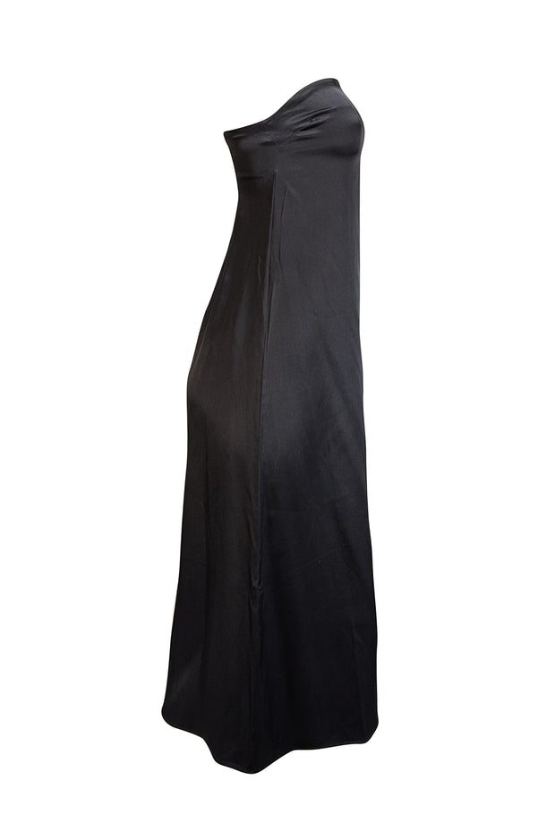 Anine Bing - Black Silk "Megan" Strapless Midi Dress Sz S - Current Boutique
