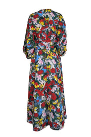 Lela Rose - Green & Multi Color Floral Maxi Dress Sz 6 - Current Boutique