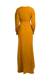 Lapointe - Yellow Crepe Cut-Out Maxi Dress Sz 6 - Current Boutique