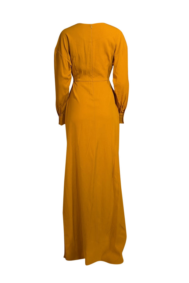 Lapointe - Yellow Crepe Cut-Out Maxi Dress Sz 6 - Current Boutique