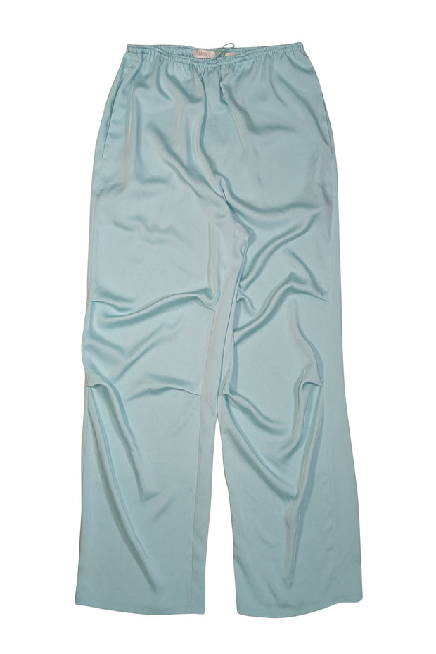 Lapointe - Mint Green Draped Satin Pants Sz XS - Current Boutique