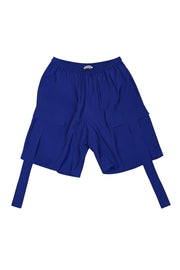 Lapointe - Blue Crinkle Modal Cargo Shorts Sz S - Current Boutique