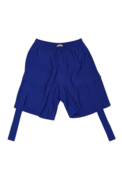 Lapointe - Blue Crinkle Modal Cargo Shorts Sz S - Current Boutique